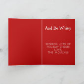 サンタ・アイン来ズ、折り畳んだグリーティングカードを飲み干せ カード (内部)