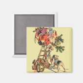 サンタ・アップ・ザ・ラダー マグネット (正面/裏面)