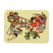 サンタ・アップ・ザ・ラダー マグネット (横)