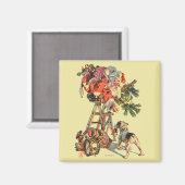 サンタ・アップ・ザ・ラダー マグネット (正面/裏面)