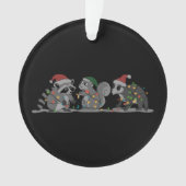 サンタ アニマルズ クリスマス おかしい アライグマ オポッサム リス オーナメント (正面)