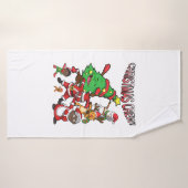 サンタ・アフリカ系アメリカ人をダビングするクリスマスクルー バスタオル (バスタオル)