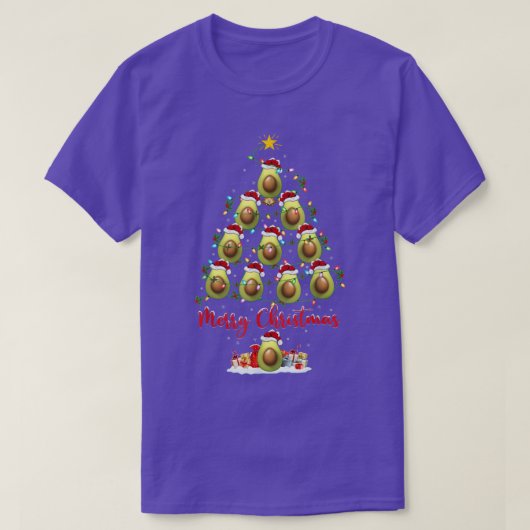 サンタ・アボカド・クリスチムにマッチするアボカド・フルーツラバー Tシャツ (デザイン正面)