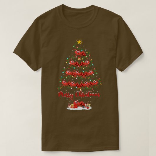 サンタ・アリにマッチするアリ虫の恋人クリスマスTr Tシャツ (デザイン正面)