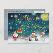 サンタ・アンダーヴァン・ゴッホの星空の夜 シーズンポストカード (正面/裏面)