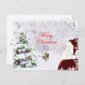 サンタ・アンド・トナカイ ポストカード (正面/裏面)