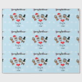 サンタ・アンド・フレンズのメリークリスマス ラッピングペーパー (フラット)