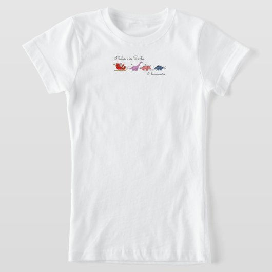 「サンタ・アンド・恐竜魔法」 Tシャツ (レイダウン)