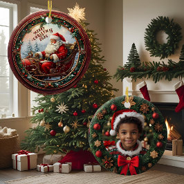 サンタ・インズ・スリー セラミックオーナメント