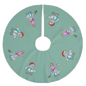 サンタ・イン・サンダル ブラッシュドポリエステルツリースカート (正面)