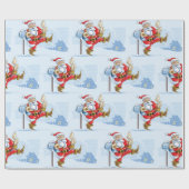 サンタ・イン・ザ・スノー ラッピングペーパー (フラット)