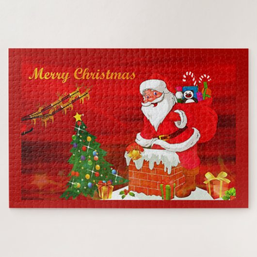 サンタ・イン・ザ・チムニー ジグソーパズル (横)