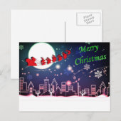 サンタ・イン・ザ・ナイト・スカイはがき シーズンポストカード (正面/裏面)