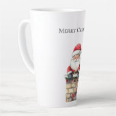 サンタ・イン・チムニー・クリスマス カフェラテマグ (左アングル)