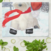 サンタ・イン・ブーツ キッチンタオル (折り畳み)