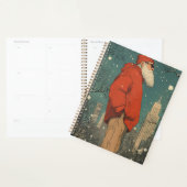 サンタ・イン・レッドフード付ひげとサングラスクール付き プランナー手帳 (ディスプレー)