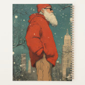 サンタ・イン・レッドフード付ひげとサングラスクール付き プランナー手帳 (裏面)