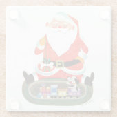 サンタ・ウィズ・トレイン ガラスコースター (裏面)