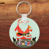 サンタ・ウィズ・トレイン キーホルダー (正面)