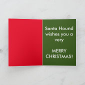 サンタ・ウィンジー・ザ・ブラッドハウンドのクリスマスカード シーズンカード (内部)
