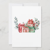 サンタ ウィンター クリスマス パーティー 招待状 (裏面)