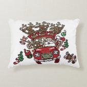 サンタ・ウッディと彼のトナカイのクリスマスアニメ アクセントクッション (正面)
