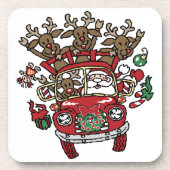 サンタ・ウッディと彼のトナカイのクリスマスアニメ コースター (正面)