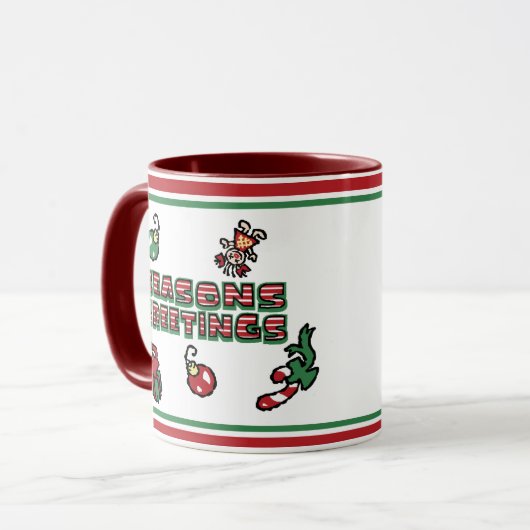 サンタ・ウッディと彼のトナカイのクリスマスアニメ マグカップ (正面左)