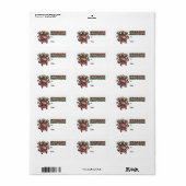 サンタ・ウッディと彼のトナカイのクリスマスアニメ ラベル (フルシート)