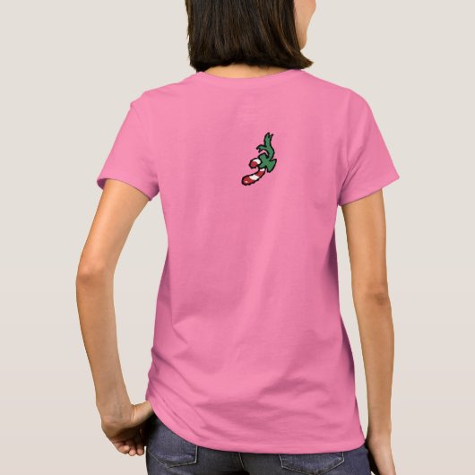 サンタ・ウッディと彼のトナカイのクリスマスアニメ Tシャツ (裏面)