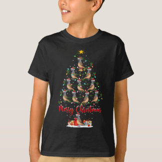 サンタ・ウワイル・クリステムにマッチするウワイルの鳥のクリスマス Tシャツ
