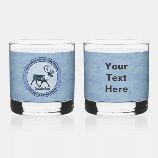 サンタ・オウン – 第1極空輸飛行隊 ウイスキーグラス (正面)