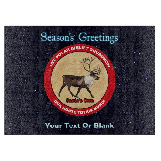 サンタ・オウン – 第1極空輸飛行隊 カッティングボード (正面)