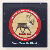 サンタ・オウン – 第1極空輸飛行隊 ガラスコースター (正面)