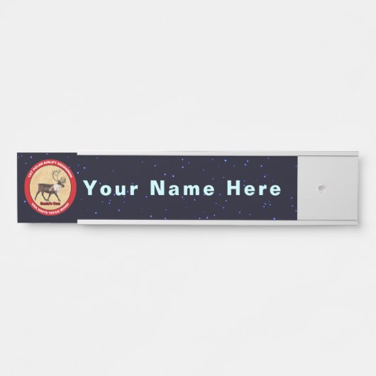 サンタ・オウン – 第1極空輸飛行隊 サインプレート (正面)