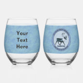 サンタ・オウン – 第1極空輸飛行隊 ステムなしワイングラス (裏面)