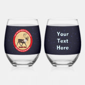 サンタ・オウン – 第1極空輸飛行隊 ステムなしワイングラス (正面)