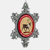 サンタ・オウン – 第1極空輸飛行隊 スノーフレークピューターオーナメント (左)