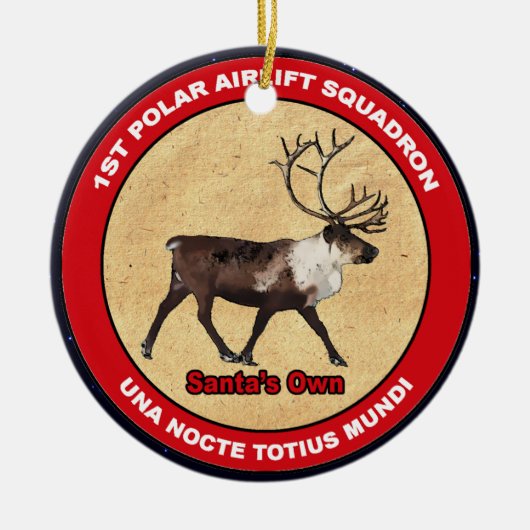 サンタ・オウン – 第1極空輸飛行隊 セラミックオーナメント (正面)