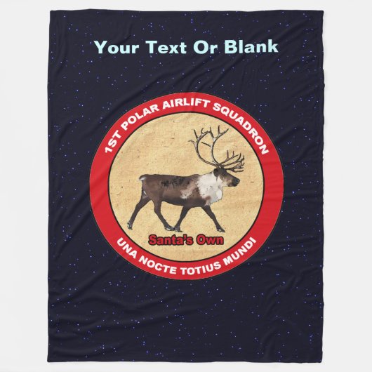 サンタ・オウン – 第1極空輸飛行隊 フリースブランケット (正面)