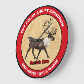 サンタ・オウン – 第1極空輸飛行隊 ラージ壁時計 (傾斜)