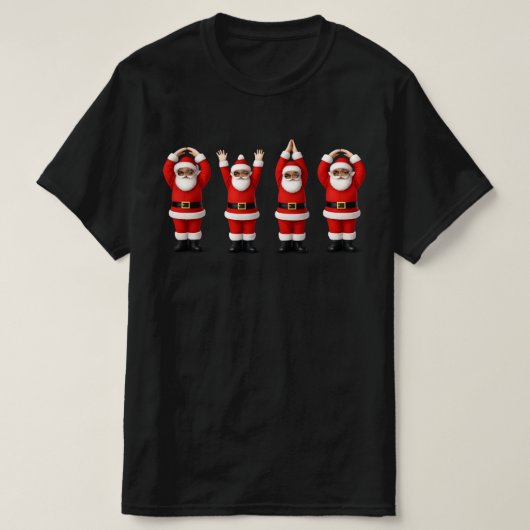 サンタ オハイオ 中西部パーティー O-H-I-O クリスマス Tシャツ (デザイン正面)