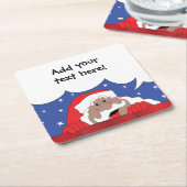 サンタ・オブ・カラーが言う スクエアペーパーコースター (アングル)