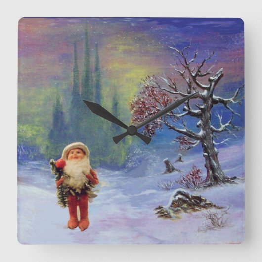 サンタ·オブ·ザ·格言 スクエア壁時計 (正面)