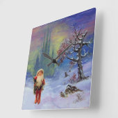 サンタ·オブ·ザ·格言 スクエア壁時計 (傾斜)