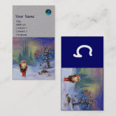 サンタ・オブ・ザ・格言・モノグラムブルーサファイアグレー 名刺 (正面/裏面)