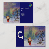 サンタ・オブ・ザ・格言・モノグラム・ブルー・サファイア 名刺 (正面/裏面)