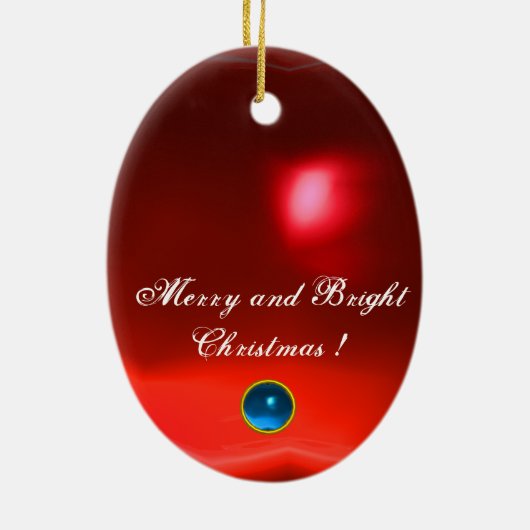 サンタ・オブ・ザ・格言、赤ルビーと青サファイヤ セラミックオーナメント (裏面)