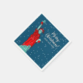 サンタ・オブ・リバティカスタム・クリスマス・パーティー スタンダードカクテルナプキン (角)