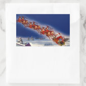 サンタ・オンズ・スリー 長方形シール (バッグ)